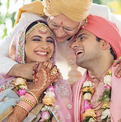 Elite couple matched by 24 Carat Matrimony &mdash; high profile marriage bureau in Delhi